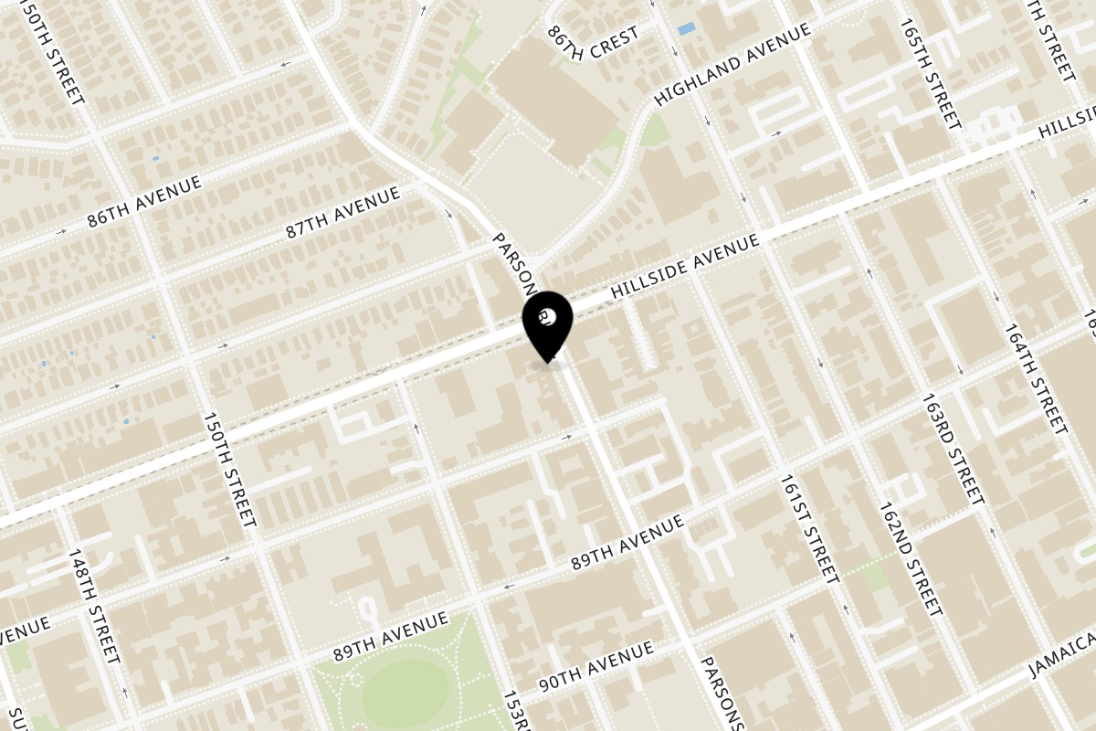 Map showing the location of Homemade Taqueria Jamaica on 87-70 Parsons Blvd in Jamaica